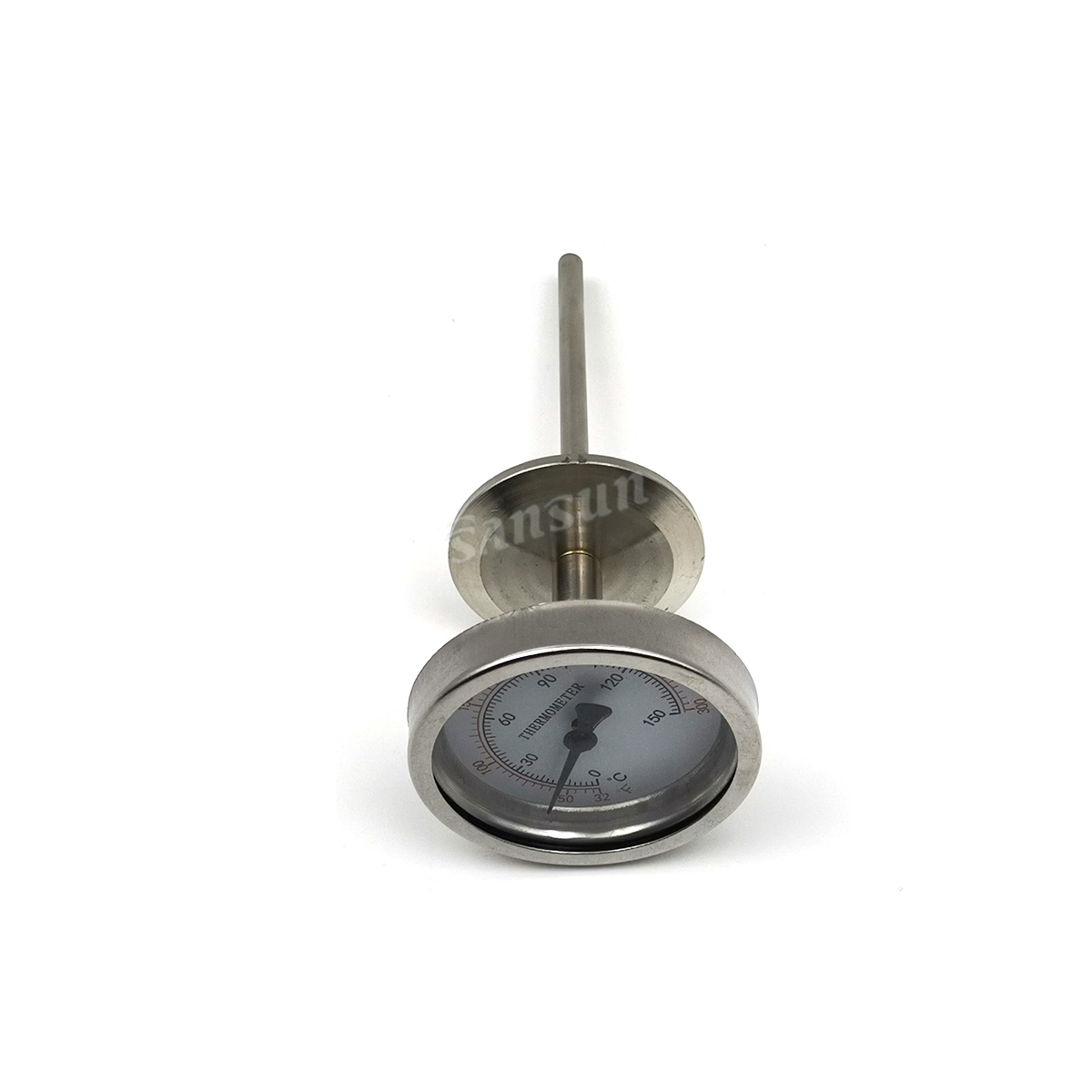 Bimetallisches Stabthermometer aus Edelstahl 304, horizontaler Typ